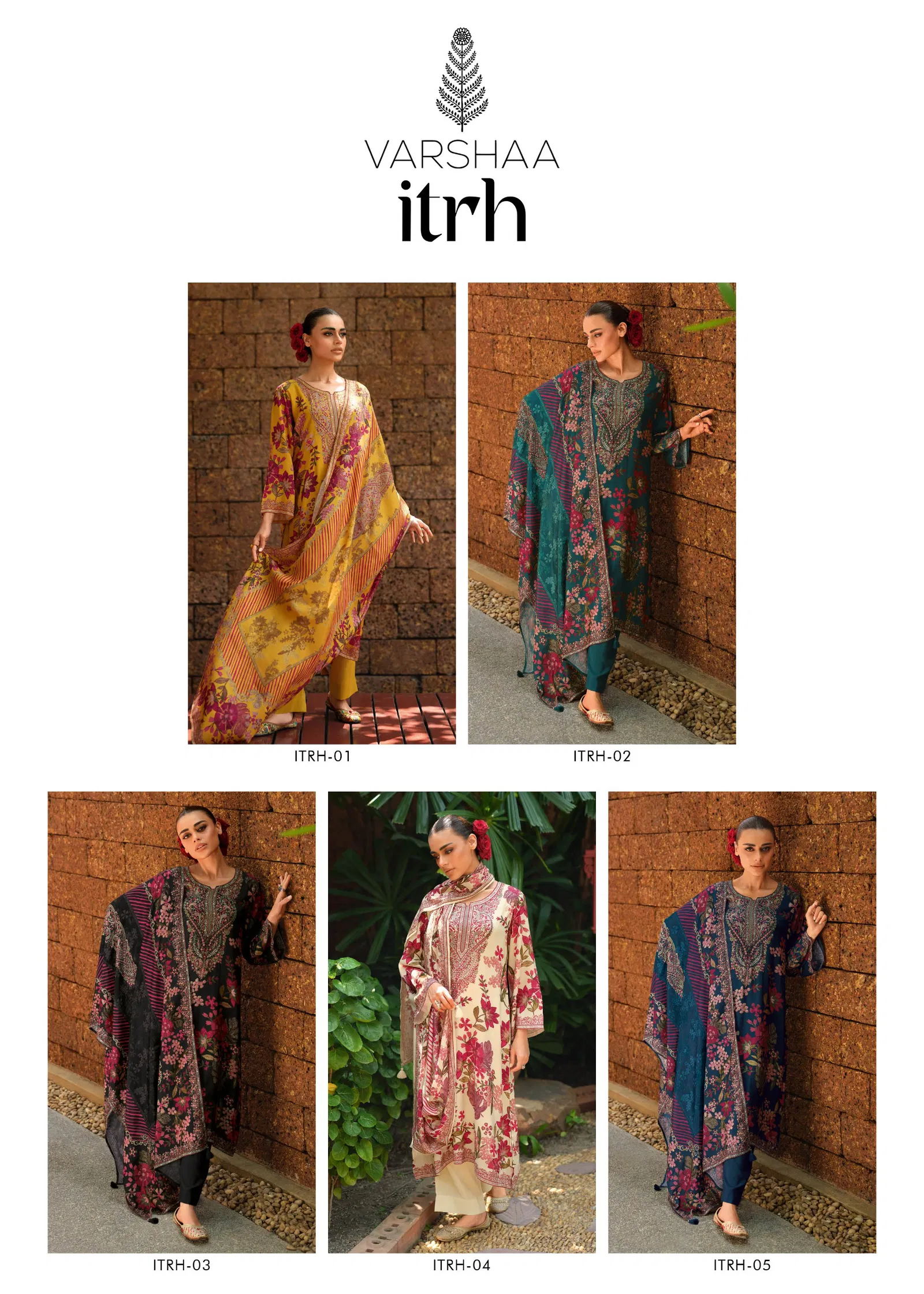 Itrh By Varsha Viscose Muslin Printed Salwar Suits Wholesale Shop In Surat
